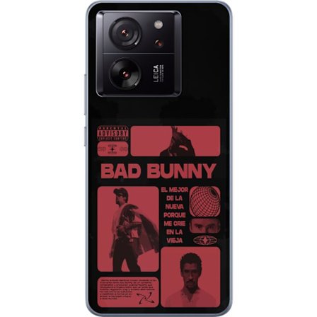 Kompatibel Mobilcover til Xiaomi 13T Bad Bunny NFL-inspireret skjoldlogo med amerikansk fodbold og stjerner