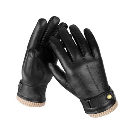 Herrhandskar i Läder - Vinterhandskar i Fårskinn Svart Svart