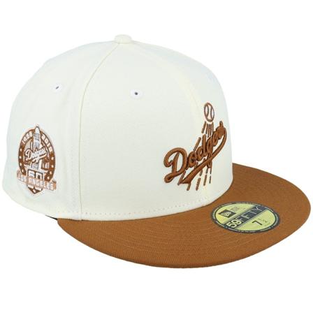 New Era - MLB Wit fitted Cap - Los Angeles Dodgers 59FIFTY Weekend Smores Chrome/Brown Fitted @ Hatstore