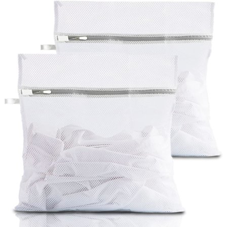 2 stk Vaskenett for Vaskemaskin, Vaskeposer med Glidelås, Vaskenett for Ømfintlige Klær, Sokker, Bluser - 30 x 40 cm