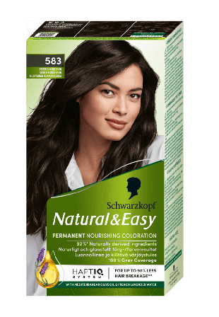 Schwarzkopf Natural & Easy 583 Frostig Mörkbrun Hårfärg Unisex Brun 142,5 ML