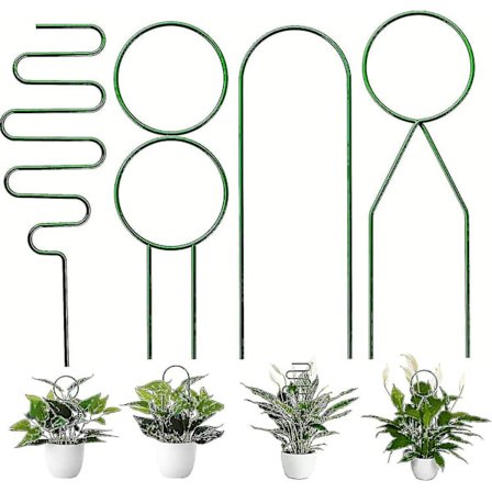 4 st Små Metallstöd för Krukväxter, Mini Stöd för Klätterväxter inomhus -tt