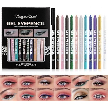Øjenblyant Eyeliner Definer Cremet Mat Finish, Langtidsholdbar Gel Eyeliner Udtværingsresistent, Langtidsholdbar Cruelty-Free Øjenmakeup Vandfast 