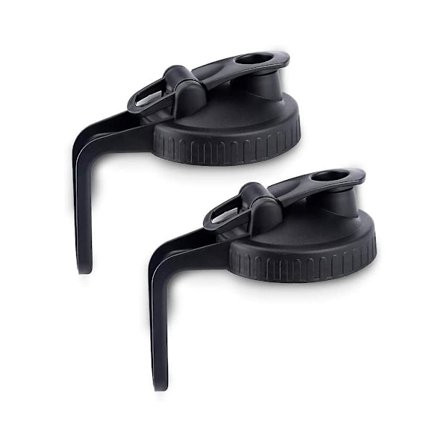 Lock för breda burkar, lock med handtag med läckagesäkert lock och enkel hällpip, återanvändbar burk