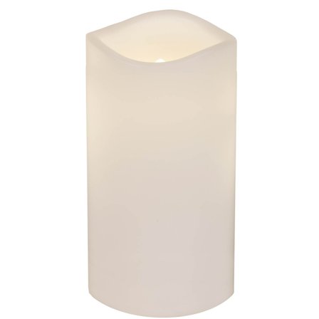 Star Trading - Batterilys Paul plast ljus med timer Hvit