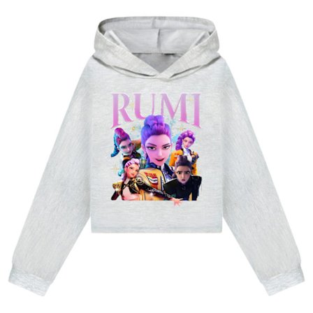 Tyttöjen K-POP Demon Hunters Huppari - Lila HUNTRX Collegepaita