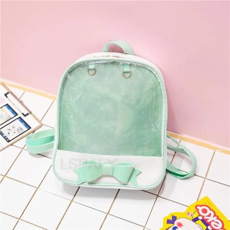 Läpinäkyvät reput naisille Harajuku rusettilaukut Itabag-koululaukut teinitytöille Designer Ita -reppu kirjalaukku Bolsa~00310