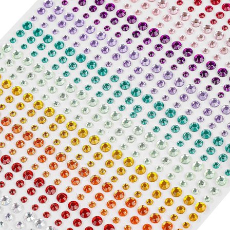 Rhinestone klistermärke självhäftande ädelstenssmycken för ansikte öga nagel Ki