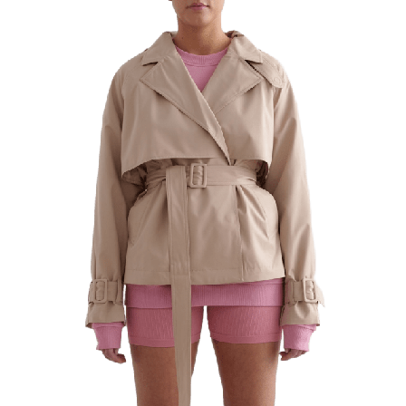 aim'n Recycled Tech Trench Jacket Friluftsjackor Dam Beige L