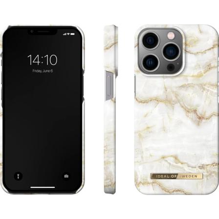 Ideal Of Sweden Fashion Case Golden Pearl Marble Iphone 13 Pro