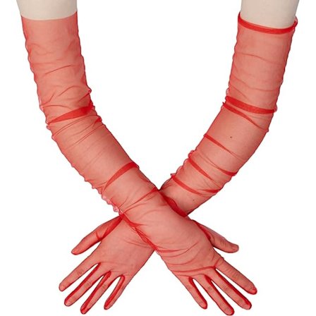 Lange Handsker til Kvinder Mesh Tulle Handsker