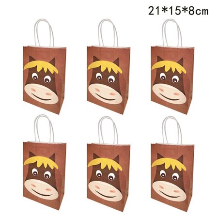 6 STK Gavepapirsposer Gaveindpakning HEST HEST