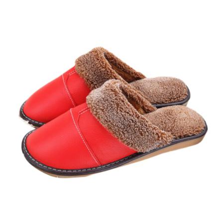 Unisex Flat Fuzzy Tofflor Slip On House Skor