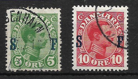 Danmark 1917 - AFA SF 1 - 2 - Stemplet