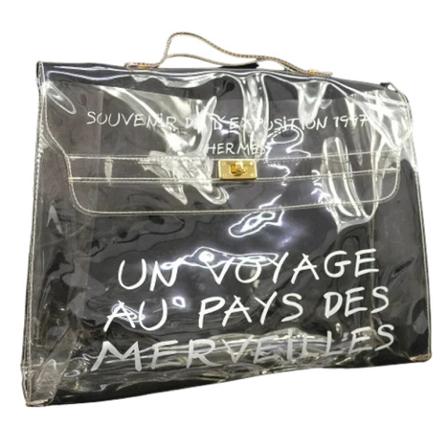 Hermès Vintage Pre-owned Vinyl handbags grå, Dam Vintage Väskor, Dam, Storlek: ONE SIZE