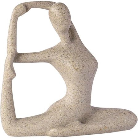 Yoga Konst Statyett Handgjord Harts Figur Skulptur Kontorsmöbler Ädel Fitness Yoga Staty