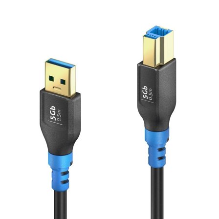 PURELINK | FlexInstall | USB-A - USB-B | 3.2 Gen 1 | 0.5m | Black