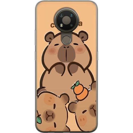 Kompatibelt Mobildeksel til Nokia Nokia 3.4 Capybara søt figur søt trendy samler