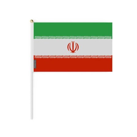 Lippu - Iran - Mini Lippu - 14 x 21 cm - Polyesteri - Kaksoispuoli - Monivärinen