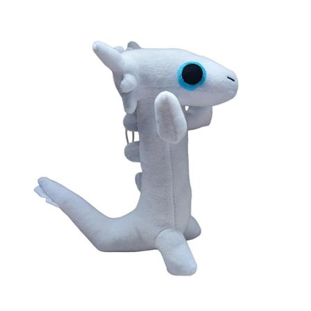 Hvordan trene dragen din Soft Toy Light Fury Dragon, Dancing Dragon Meme Tannløs Dancing Stuffed Animal Doll [LGL] White