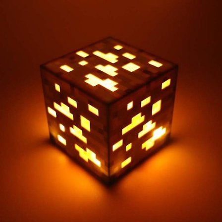 Minecraft Omgivende Diamant Malm Lampe Misfarvning Model Gave Natlys(Orange)