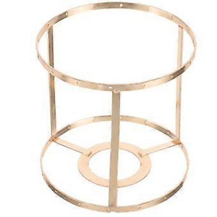 Lampunrunko Metallinen Lampunvarjostinrunko Tyylikäs Sylinteri Kultainen 12x12cm Tee-se-itse Lampunvalmistus 1kpl