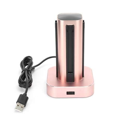 4-in-1 ohjaimen lataustelakka Nintendo Switchille, alumiiniseos latausasema, ruusukulta