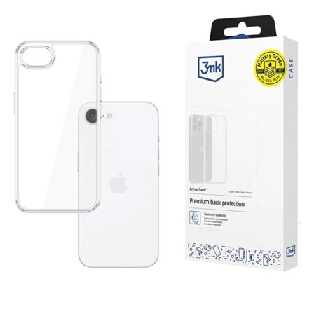 3mk Armor Case til iPhone 16e - Gennemsigtig slagfast skal