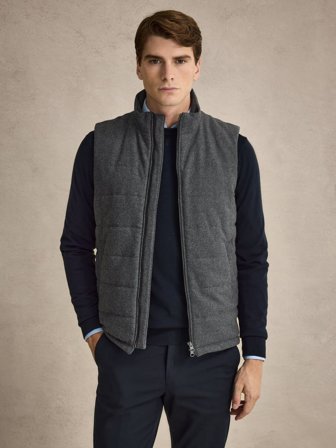 John Henric Men's Graue Weste Regular Fit Size L