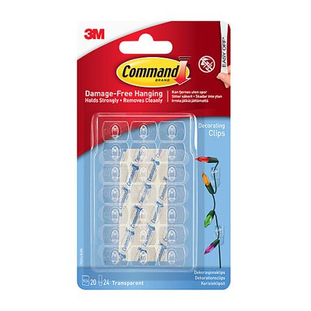 COMMAND Dekorklips med clear strips