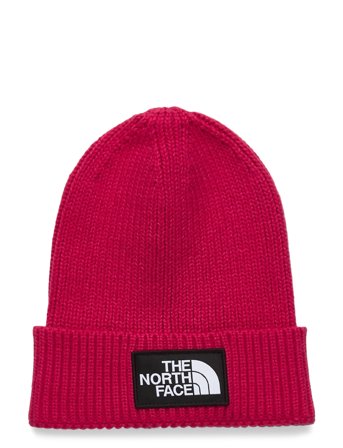 Kids Tnf Logo Box Cuffed Beanie Sport Headwear Hats Beanie Red The North Face