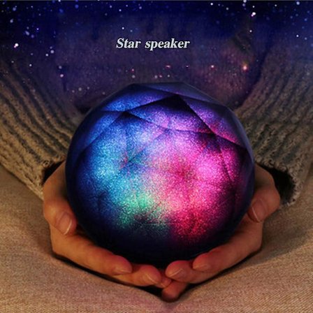 Portable Bluetooth Speakers, Wireless Mini Colorful Crystal Stereo Ball Speakers With Remo