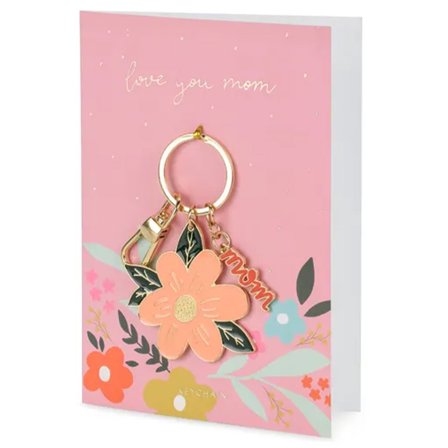 Kort med Nyckelring "love you mom" - Partyninja.se