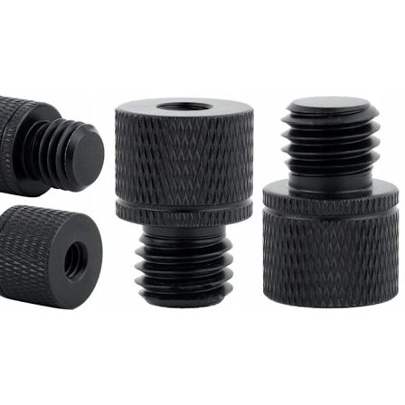 Adapterhylsa för reduktion M12 till 1/4" stativ aluminium svart 23 mm_MGF