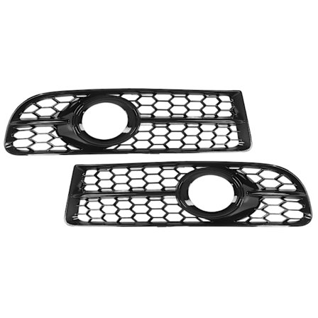 Audi A4 B7 S4 2005 2008 Front Tåkelys Grill Bezel 8E0807681F Blank Svart Erstatningsdeksel