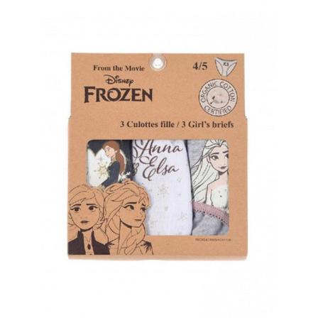 3 Par Trosor Frozen Blå/vit/grå Multicolor 4/5 År Ca 104/110