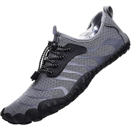 Badesko, strandsko, dame- og herresko for stranden, hurtigtørkende dreneringshull, badesko, sjøsko, surfesko, bassengsko grå