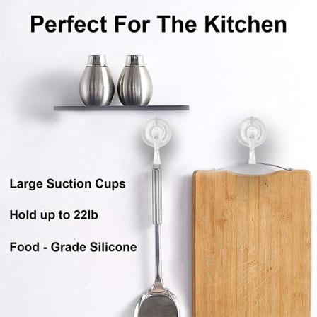 Kransophæng, Sugkopper med Nøglelås, Kransholdere 4 Pieces