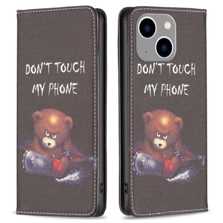 Bf Pattern Printing Leather Series-3 Iphone 14 Plus Fodral - Bea Bear