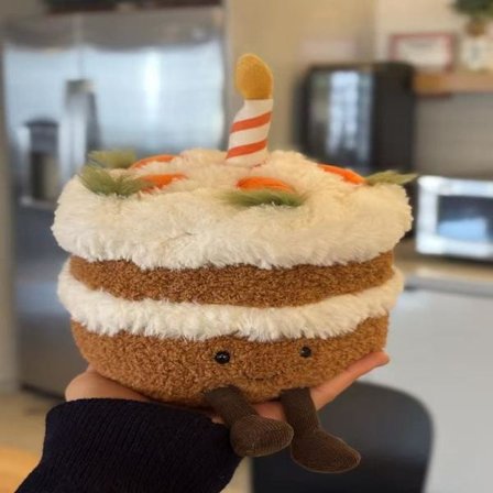 Jellycat Bartholomew kosedyr, myk og komfortabel, perfekt for barn, Valentinsdagsgaver, samleobjekter, gulrotkake.