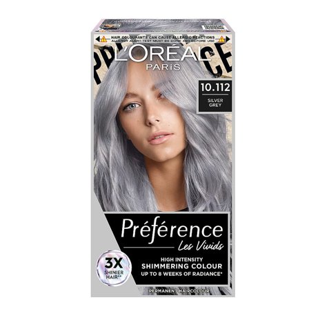 L'Oréal Paris Préférence Vivid Colours Permanent Hårfarve 10.112 Silver Grey, Hår, Hårfarve, Permanent Hårfarve
