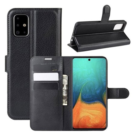 Classic Samsung Galaxy A71 etui – Sort