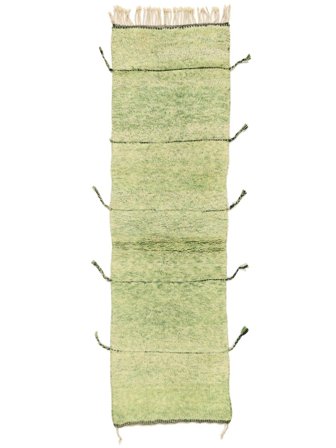 Hand Knotted Berber Moroccan - Mid Atlas 83X283 Green/Yellow