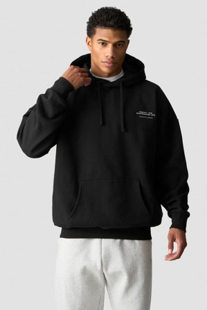 ICANIWILL - Everyday Relaxed Hoodie Print M Black - Heren - sportkleding van ICIW