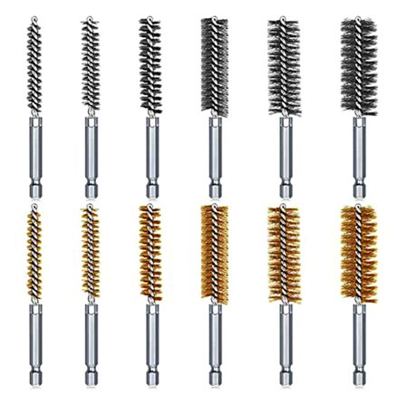 11 cm längd rostfritt stål / mässing kopparborste Enkel rengöring Smala hål utan att skada ytan Finfunktion