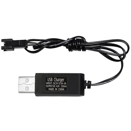 250mA USB-lader strømadapterkabel for 4.8V NiCd eller NiMH batteri bil SM 2p