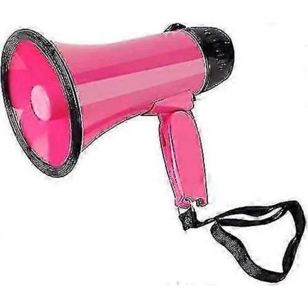 Bärbar Megafon Bullhorn 20 Watt Effekt Megafon Högtalare Röst Och Siren/larm Lägen Med Volymkontroll Och Rem