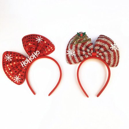 2 st Noël fête artiklar, brev pailletter arc tête cercles, mots rayures arc en soie de verre