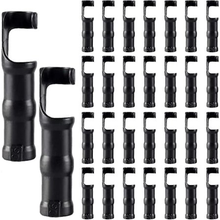 30 stk. Sorte Havebygningsrørklemmer, 25 mm Plastik Snap-klemmer til Drivhusramme PVC-rør Filmklemmer, Havegårds Drivhusværktøj