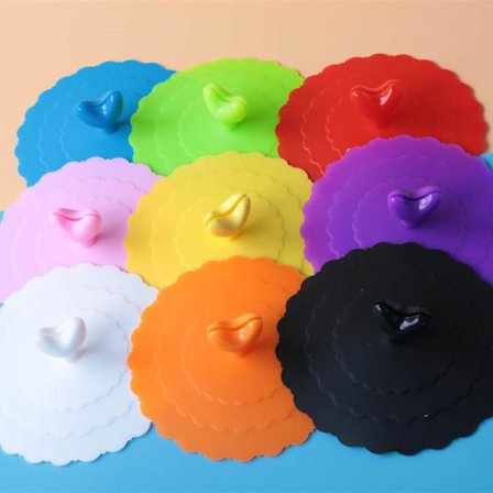 9 stk. silikonekop låg, 10 cm krus støvtæt kop låg, fødevarekvalitet